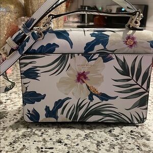 Henri Bendel Floral White and Blue Women's Crossbody/Shoulder Bag